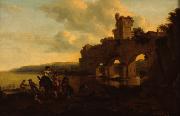 Nicolaes Pietersz. Berchem River Landscape oil painting reproduction